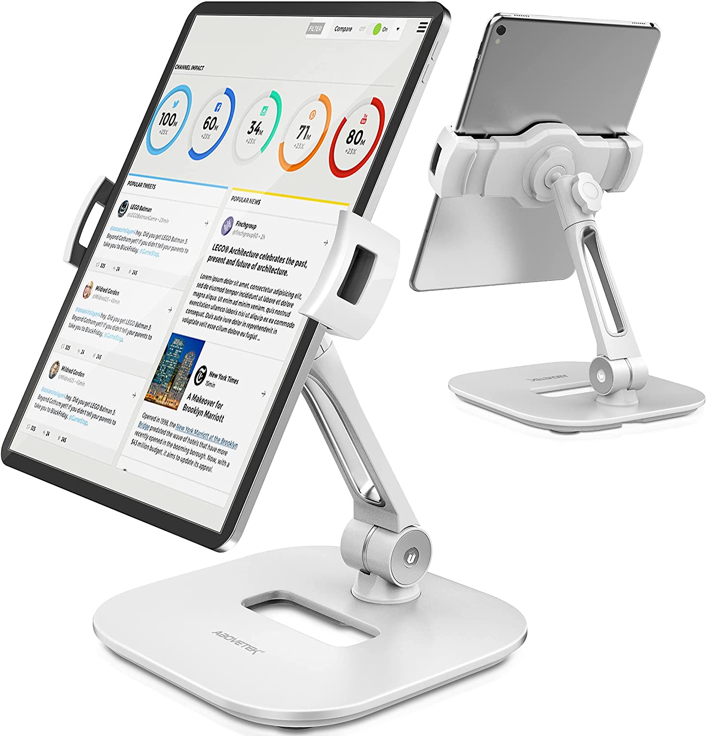 soporte de aluminio para tableta iPad marca AboveTEK